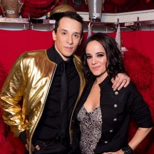 Exclusif - Grégoire Lyonnet et sa femme Alizée -  Backstage de l'émission "Tous au Moulin Rouge pour le sidaction" au Moulin Rouge à Paris le 20 mars 2017. L'émission sera diffusée sur France 2 le samedi 25 mars à 21h00. © Cyril Moreau - Dominique Jacovides / Bestimage