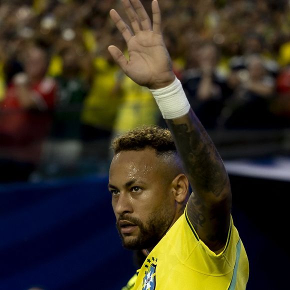 24 juin 2026 : Miami (États-Unis), 24/06/2026 – Coupe du Monde/États-Unis – Le joueur Neymar Jr. lors d'un match entre les équipes nationales du Brésil et de l'Écosse, qui a eu lieu lors de la dernière journée du Groupe C de la Coupe du Monde de la FIFA 2026, disputé au Hard Rock Stadium de Miami, ce mercredi (24). L'équipe brésilienne s'est imposée 3-0 et s'est qualifiée pour la phase suivante. (Photo : Pedro Paulo Diaz/Thenews2/Zumapress) (Crédit image : © Pedro Paulo Diaz/TheNEWS2 via ZUMA Press Wire)
