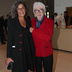 Pierre Richard et sa femme Ceyla Lacerda - Vernissage de l’Exposition "Basquiat X Warhol à quatre mains" à La Fondation Louis Vuitton à Paris le 3 Avril 2023. © Bertrand Rindoff / Bestimage