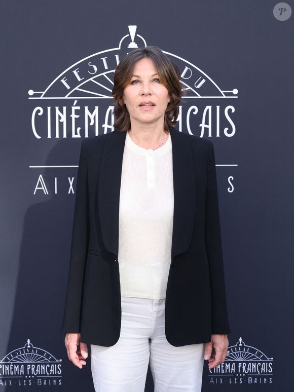 Exclusif - Mathilde Seigner - Photocall lors de la 3ème édition du Festival du Cinéma Français et de la Gastronomie d'Aix-les-Bains. Le 5 juin 2024
© Denis Guignebourg / Bestimage