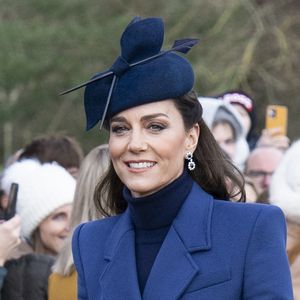 Catherine (Kate) Middleton, princesse de Galles - Les membres de la famille royale britannique lors de la messe du matin de Noël en l'église St-Mary Magdalene à Sandringham, le 25 décembre 2023.