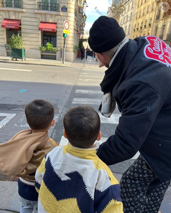 M. Pokora et fils Isaiah et Kenna sur Instagram.