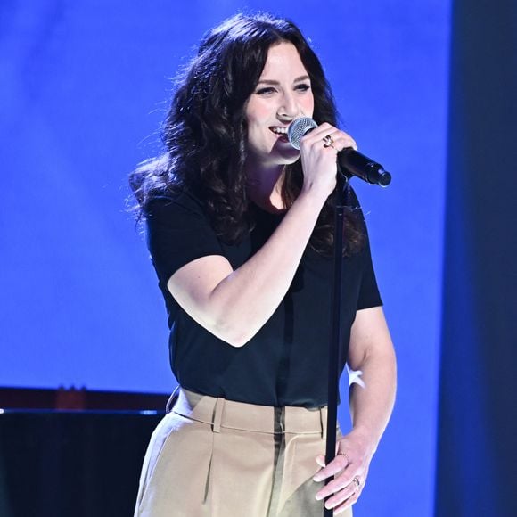 Exclusif - Charlotte Dhenaux - Enregistrement de l'émission Vivement dimanche consacrée à l'équipe du Splendid au studio Rive Gauche, présentée par M.Drucker, et diffusée le 2 mars sur France 3. Paris, le 21 février 2025. 
© Guillaume Gaffiot / Bestimage