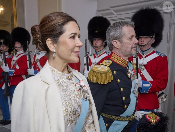 Le roi Frederik et la reine Mary de Danemark donnent une réception du Nouvel An en l'honneur du corps diplomatique au palais de Christiansborg à Copenhague, le 5 janvier 2026. Photo par Action Press / Bestimage