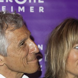 Nagui et sa femme Mélanie Page - Photocall du Gala de la Fondation Recherche Alzheimer placée sous le signe de l’émotion et du partage avec un concert unique sur le thème "2 générations chantent pour la 3ème" à l’Olympia à Paris le 17 mars 2025. © Olivier Borde - Bertrand Rindoff/Bestimage