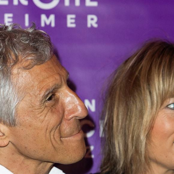 Nagui et sa femme Mélanie Page - Photocall du Gala de la Fondation Recherche Alzheimer placée sous le signe de l’émotion et du partage avec un concert unique sur le thème "2 générations chantent pour la 3ème" à l’Olympia à Paris le 17 mars 2025. © Olivier Borde - Bertrand Rindoff/Bestimage