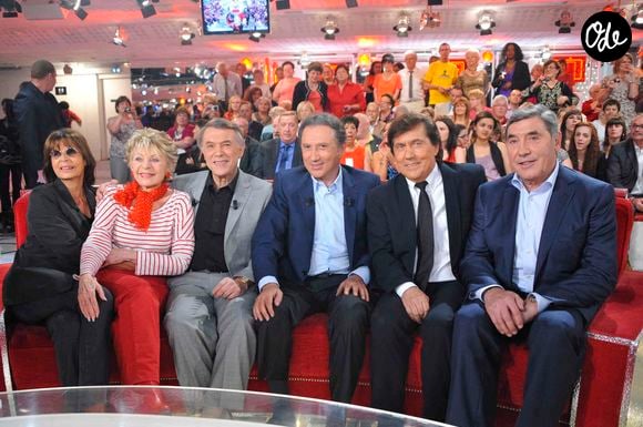 Françoise Coquet, Michel Drucker, Annie Cordy, Frank Michael, Salvatore Adamo, Eddy Merckx - Enregistrement de l'émission "Vivement dimanche" à Paris le 5 juin 2012   AGENCE / BESTIMAGE