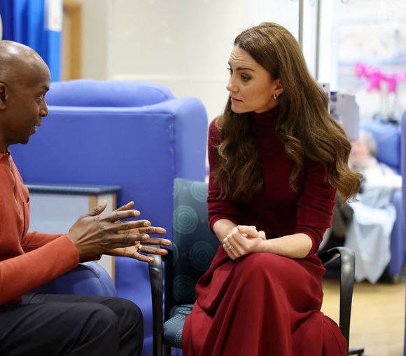 Catherine (Kate) Middleton, princesse de Galles à l'hôpital Royal Marsden, où elle a reçu son traitement contre le cancer, à Londres, Royaume-Uni, le 14 janvier 2025. © Chris Jackson/WPA-Pool/Bestimage