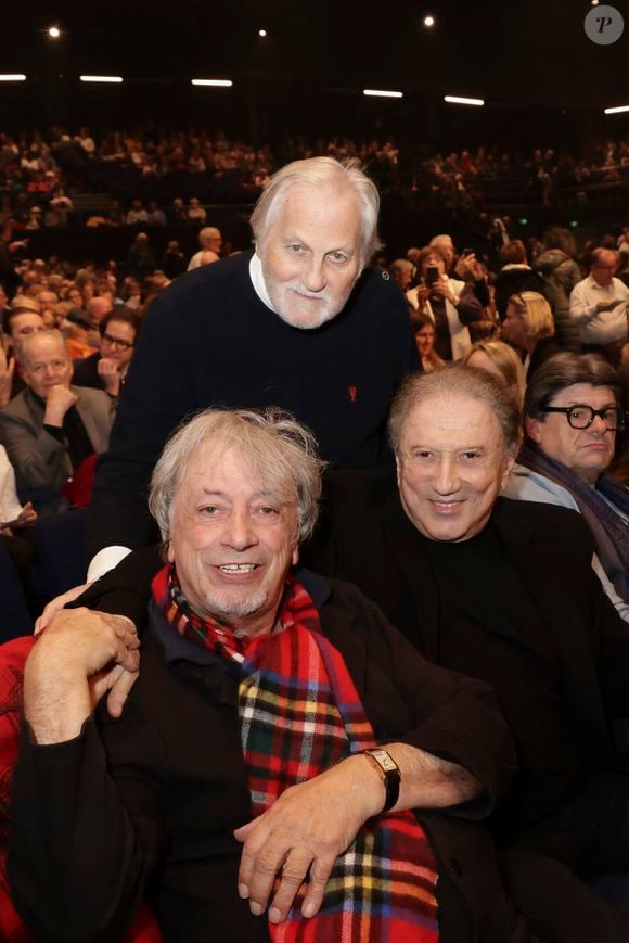Exclusif - Jean-Jacques Debout, Hervé Vilard, Michel Drucker dans le public du concert de Hugues Aufray au Le Dôme de Paris - Palais des Sports le 9 novembre 2025.

© Jack Tribeca / Bestimage