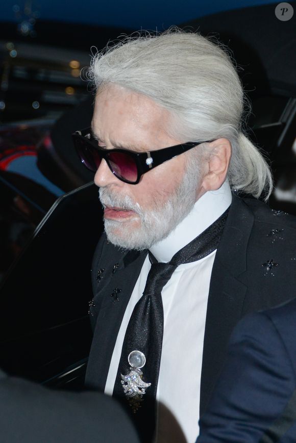 Karl Lagerfeld - Arrivées à la soirée Vanity Fair x Chanel chez Albane à l'hôtel JW Marriott lors du 71ème festival international du film de Cannes le 9 mai 2018. © CVS / Bestimage