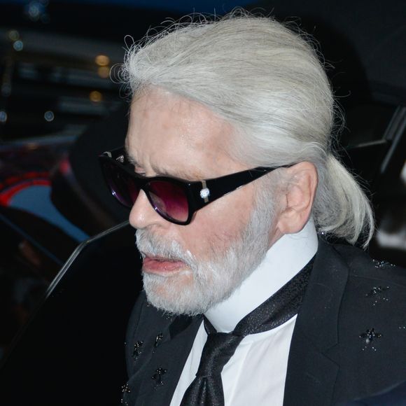 Karl Lagerfeld - Arrivées à la soirée Vanity Fair x Chanel chez Albane à l'hôtel JW Marriott lors du 71ème festival international du film de Cannes le 9 mai 2018. © CVS / Bestimage