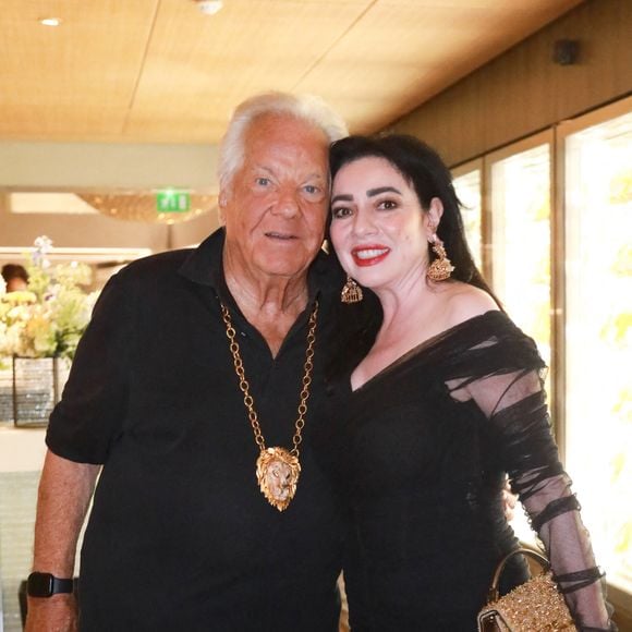Massimo Gargia avec Chahrazad Rizk lors de la fête d'anniversaire de M.Gargia (85 ans)  à l'Hôtel de Paris à Saint-Tropez le 20 août 2025.

© Franz Chavaroche / Bestimage