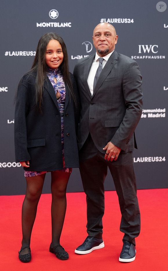 Roberto Carlos, Rebeca da Silva Rocha  — Laureus World Sports Awards 2024 ceremony. Madrid - April 22, 2024