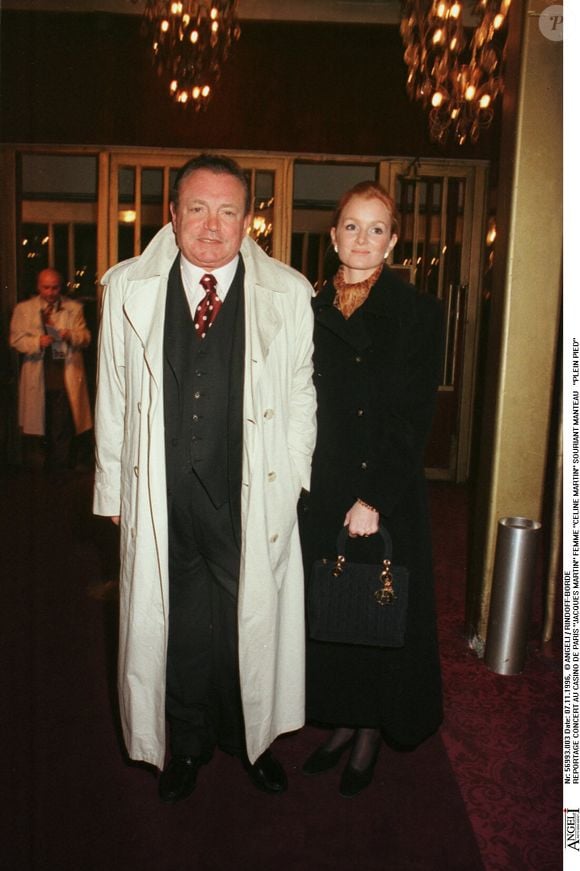 Jacques Martin et son épouse Céline lorsd d'un concert au Casino de Paris en 1996 © Rindoff Borde Bestimage