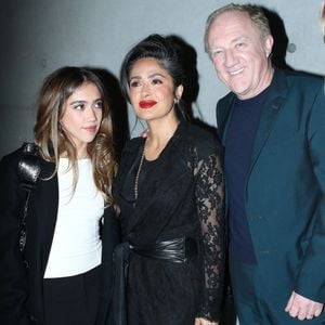 François-Henri Pinault avec sa femme Salma Hayek, leur fille Valentina - Vernissage de "Corps et âmes", la nouvelle Collection Pinault à la Bourse du Commerce à Paris le 4 Mars 2025. © Bertrand Rindoff / Bestimage