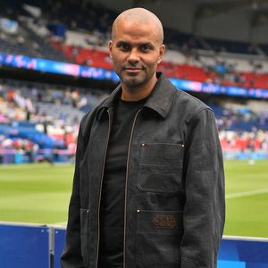 Tony Parker avant l'épreuve finale de football opposant la France à l'Espagne lors des Jeux Olympiques de Paris 2024 (JO) au Parc des Princes, à Paris, France, le 9 août 2024. © Jacovides-Perusseau/Bestimage