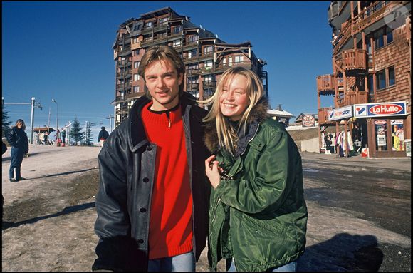 Estelle Lefébure, David Hallyday au festival d'Avoriaz en 1990 © CHARRIAU / BESTIMAGE