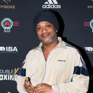 Doc Gynéco - Combat d’Estelle Mossely contre la Malawite Anisha Basheel lors du 1er Gala signé Double Y Boxing à la salle Wagram à Paris le 17 février 2023. Estelle Mossely a conservé son titre IBO des poids légers en battant aux points la Malawite © Pierre Perusseau/Bestimage