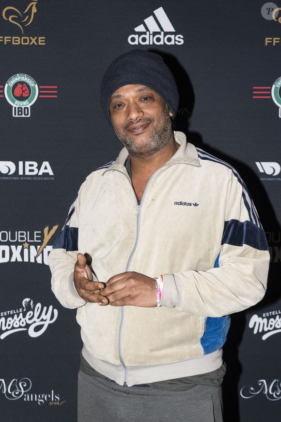 Doc Gynéco - Combat d’Estelle Mossely contre la Malawite Anisha Basheel lors du 1er Gala signé Double Y Boxing à la salle Wagram à Paris le 17 février 2023. Estelle Mossely a conservé son titre IBO des poids légers en battant aux points la Malawite © Pierre Perusseau/Bestimage
