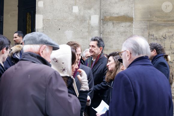 Enfants et petits enfants aux obsèques de Marie-Josèphe Balladur, la femme d'E.Balladur, en l'église Notre Dame de l'Annonciation à Paris, France, le 7 janvier 2026. © Jack Tribeca/Bestimage