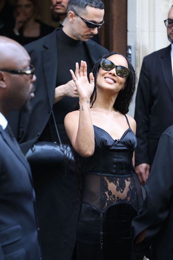 Tessa Thompson - Arrivées au défilé Balenciaga Collection Haute Couture Automne/Hiver 2025-2026 lors de la Fashion Week de Paris (PFW), le 9 juillet 2025. 
© Denis Guignebourg / Bestimage