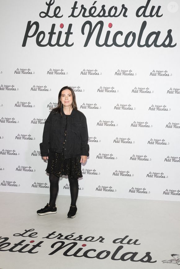 Anne Goscinny, fille de l'écrivain René Goscinny, au photocall de la première projection du nouveau film Le Trésor du Petit Nicolas au Grand Rex. Paris, France, le 3 octobre 2021. Photo par DanielDerajinski/ABACAPRESS.COM