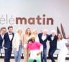 Exclusif - Flavie Flament, Charlotte Lipinska, Alex Jaffray, Samuel Ollivier, Camille Dahan, Cécile de France, les Frères Dardenne (Luc et Jean-Pierre Dardenne) et Femi the Scorpion sur le plateau de l'émission Télématin en marge du 78ème Festival International du Film de Cannes, France, le 22 mai 2025. © Jack Tribeca/Bestimage