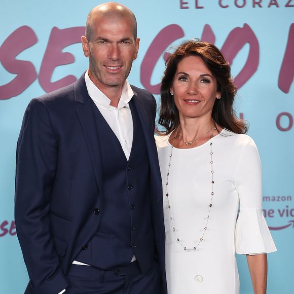 Zinedine Zidane et sa femme Véronique - Première du documentaire "Le coeur de Sergio Ramos" à Madrid le 10 septembre 2019