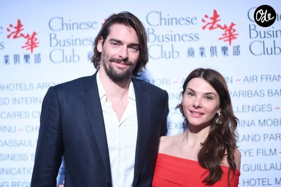 Camille Lacourt et sa compagne Alice Detollenaere (Miss Bourgogne 2010) lors du déjeuner d'affaires "Edition Spéciale Femmes" de la 5ème édition du Chinese Business Club à l'occasion de la journée internationales des droits des femmes au Pavillon Cambon Potel et Chabot, à Paris, France, le 9 mars 2020. © Rachid Bellak/Bestimage