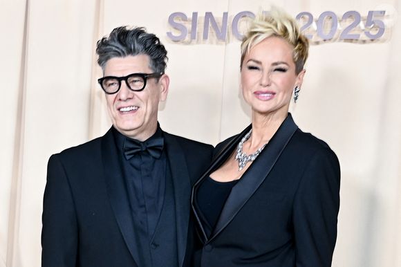 Marc Lavoine et sa compagne Adriana Karembeu à la soirée du Beauty Ball 2026 au château de Bratislava, en Slovaquie, le 16 janvier 2026. © ProfiMedia/Bestimage