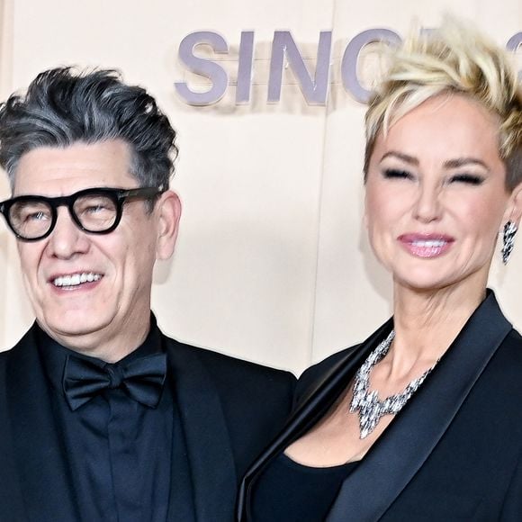 Marc Lavoine et sa compagne Adriana Karembeu à la soirée du Beauty Ball 2026 au château de Bratislava, en Slovaquie, le 16 janvier 2026. © ProfiMedia/Bestimage