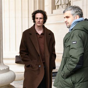 Paul DE SAINT-SERNIN humoriste de France et Jean-Louis TOURRE journaliste de RMC Sport lors des obsèques de Rolland Courbis le 14 janvier 2026 à Paris, France. Photo by Ewen Gavet/Icon Sport/ABACAPRESS.COM