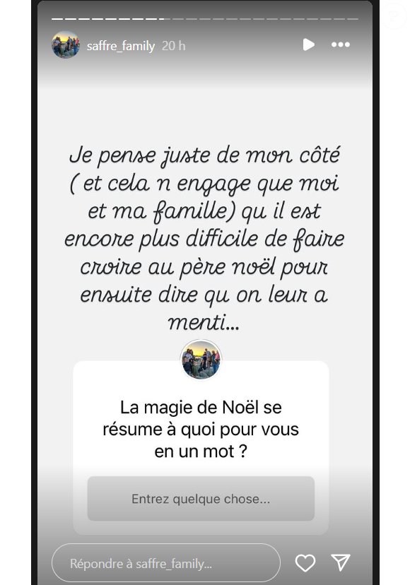 Céline Saffré en a parlé sur Instagram
Céline Saffré de "Familles nombreuses" se confie sur leur Noël, le 25 décembre, sur Instagram