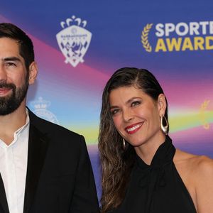 Nikola Karabatic et sa femme Géraldine Pillet - Photocall de la soirée des Sportel Awards 2024 au Grimaldi Forum à Monaco le 28 octobre 2024. © Claudia Albuquerque/Bestimage