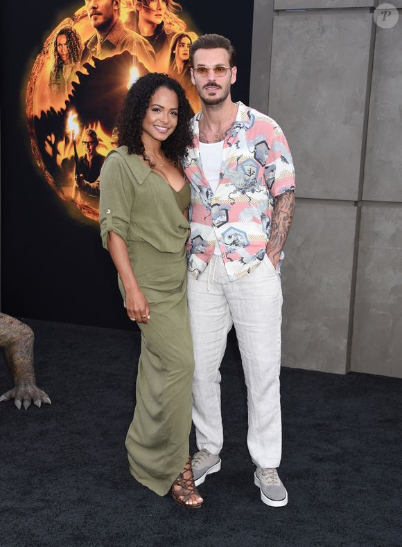 Christina Milian et son mari M Pokora (Matt Pokora) à la première du film "Jurassic World Dominion" à Los Angeles, le 6 juin 2022.