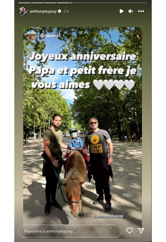 Selon nos informations exclusives, son fils a accueilli un petit bébé. Un nouveau membre dans la famille de l'acteur qui est à la tête d'une tribu recomposée 

Anthony Dupray marié et papa d'un petit garçon de 3 ans. Instagram