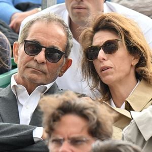 Laurent Fontaine et sa compagne Vanessa Friedland
 durant la finale de la 118e édition du Rolex Monte-Carlo Masters, au Monte-Carlo Country Club à Roquebrune Cap Martin, le 13 avril 2025. © Bruno Bebert/Bestimage
