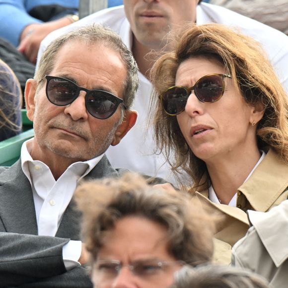 Laurent Fontaine et sa compagne Vanessa Friedland
 durant la finale de la 118e édition du Rolex Monte-Carlo Masters, au Monte-Carlo Country Club à Roquebrune Cap Martin, le 13 avril 2025. © Bruno Bebert/Bestimage