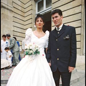 Archive - Zinedine Zidane se marie avec Véronique 1994 PATRICK BERNARD / BESTIMAGE