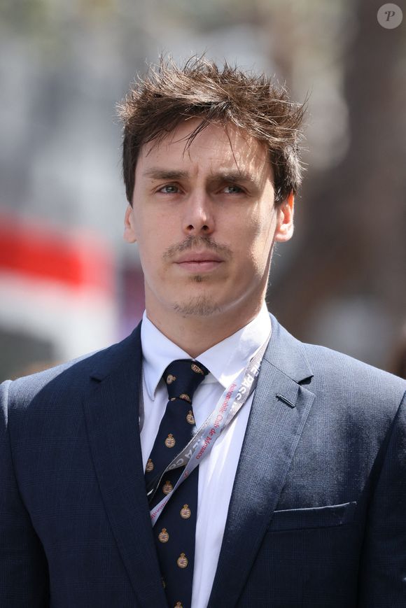 Louis Ducruet pose le long de la grille de départ lors de l'E-Prix Monaco, 7ème meeting du Championnat du Monde ABB FIA de Formule E 2022-23 à Monaco, le 6 mai 2023. © Marco Piovanotto/ABACAPRESS.COM