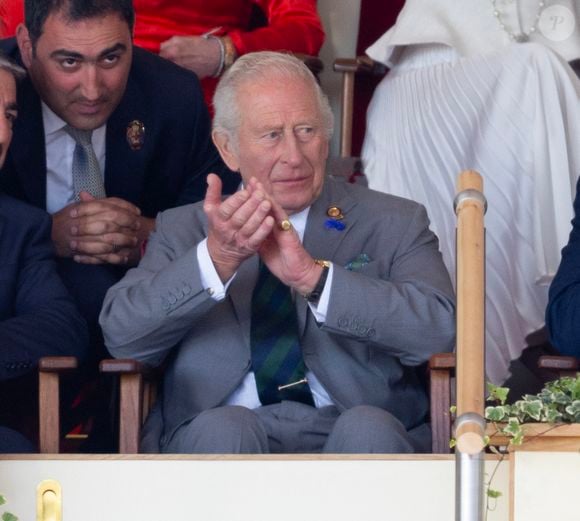 Le roi Charles III d'Angleterre assiste au Royal Windsor Horse Show qui se tient dans le parc du château de Windsor, dans le Berkshire, au Royaume-Uni. 17 mai (GOFF INF / BESTIMAGE).