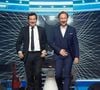 Samedi 7 juin, France 2 diffuse "Laurent Gerra, l'anniversaire événement" pour célébrer ses 35 ans de carrière.
Exclusif - Laurent Gerra, Stéphane Bern lors de l'enregistrement de l'émission "Laurent Gerra, l'anniversaire événement" présentée par S.Bern et qui sera diffusée le 7 juin 2025 sur France 2, au théâtre Marigny, à Paris, France, le 28 avril 2025. © Clovis-Moreau/Bestimage