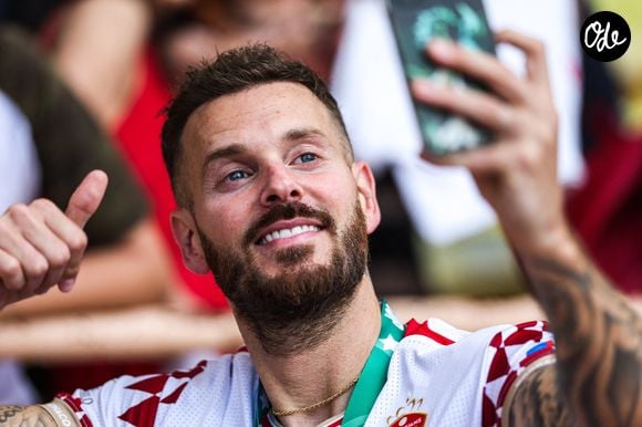 Matt POKORA, des Barbagiuans de Monaco, lors du match de la Racing Stars Football Cup opposant les Barbagiuans de Monaco à la Nazionale Piloti au Stade Louis II, le 21 mai 2025 à Monaco, Monaco. Photo de Johnny Fidelin/Icon Sport/ABACAPRESS.COM