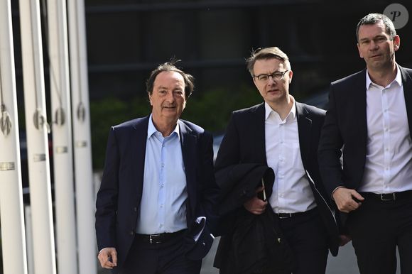 Michel Edouard Leclerc - President du Comite Strategique des Centres E Leclerc, Dominique Schelcher, Thierry Cotillard - President de ITM ALIMENTAIRE INTERNATIONAL - Conférence de presse sur le coronavirus Covid-19 au ministère de l'économie le 15 mars 2020.
© JB Autissier / Panoramic / Bestimage