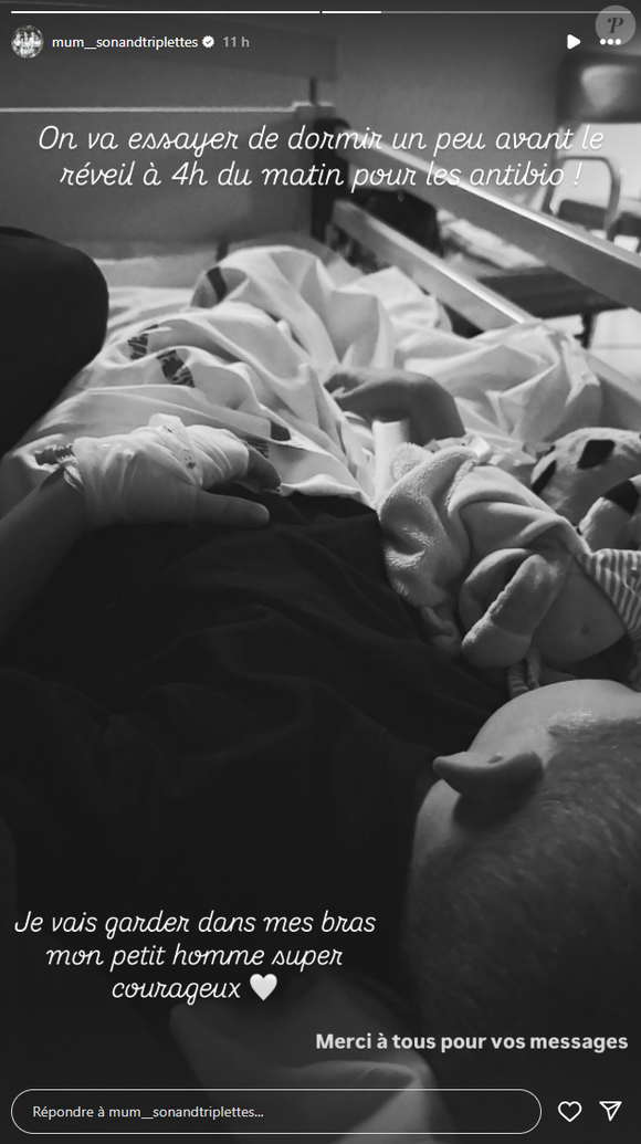 Trois jours plus tard, alors qu'il avait été pris en charge par les médecins, Nolann est de retour aux urgences.

Laetitia Provenchère (Familles nombreuses) donne des nouvelles de son fils Nolann hospitalisé.