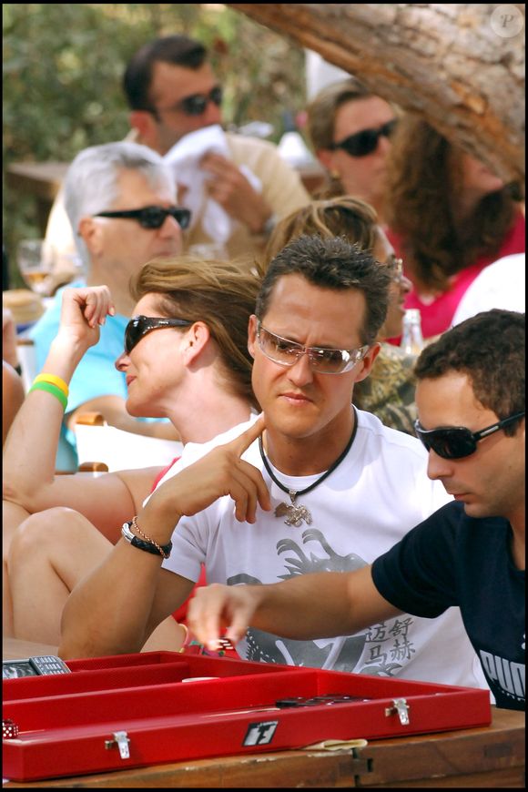 Exclusif - Michael Schumacher, Jean Todt et son fils à Saint-Tropez. RACHID BELLAK / BESTIMAGE