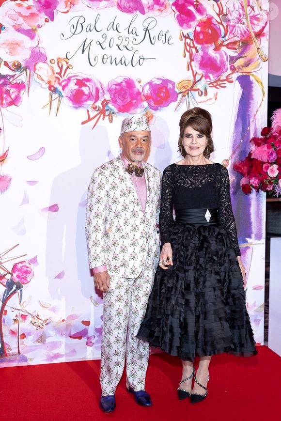Christian Louboutin (directeur artistique du bal 2022 avec le thème Les années 20, le retour) et Fanny Ardant lors du Bal de la Rose 2022 au Sporting Club de Monaco en faveur de la Fondation Princesse Grace le 8 juillet 2022.
© Cyril Moreau / Pool Monaco / Bestimage