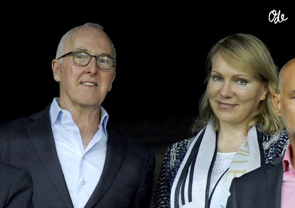 Frank McCourt (futur propriétaire de l’OM), et Margarita Louis-Dreyfus (propiétaire de l'OM) - People lors du match de Ligue 1, Olympique de Marseille contre Olympique Lyonnais au Stade Vélodrome à Marseille, France, le 18 septembre 2016. © Eric Etten/Bestimage