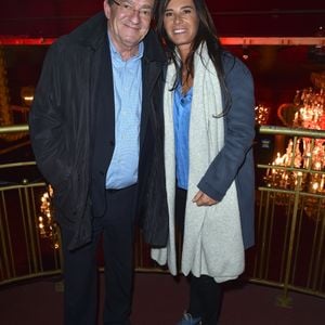 Exclusif - Jean-Pierre Pernaut et sa femme Nathalie Marquay - Les célébrités assistent au One Woman Show de l'humoriste E.Poux "Le syndrome du Playmobil" au Casino de Paris, France, le 15 avril 2019. © Giancarlo Gorassini/Bestimage