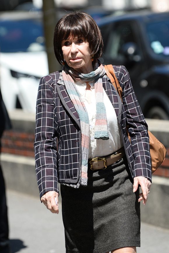 Danièle Evenou aux obsèques de Sophie Garel en église Sainte-Thérèse de l'Enfant-Jésus à Boulogne-Billancourt, France, le 22 mai 2026. Bestimage